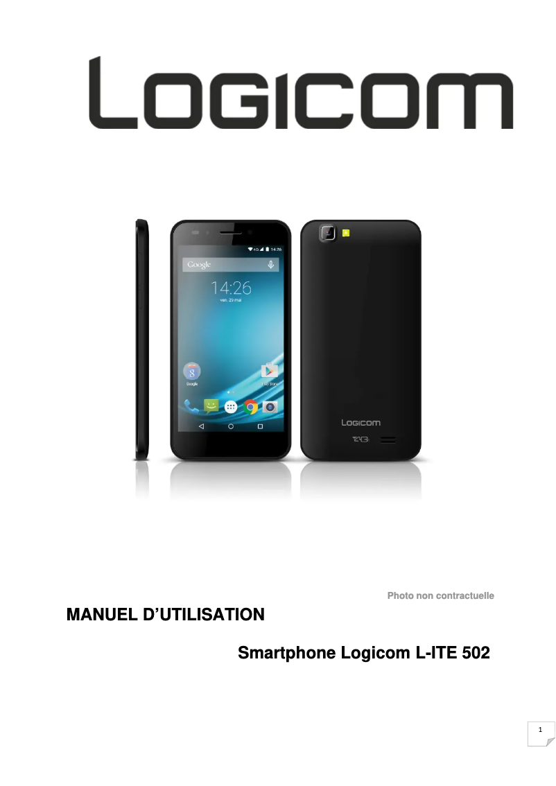 Page n°1 - Manuel utilisateur Logicom L-ite 502