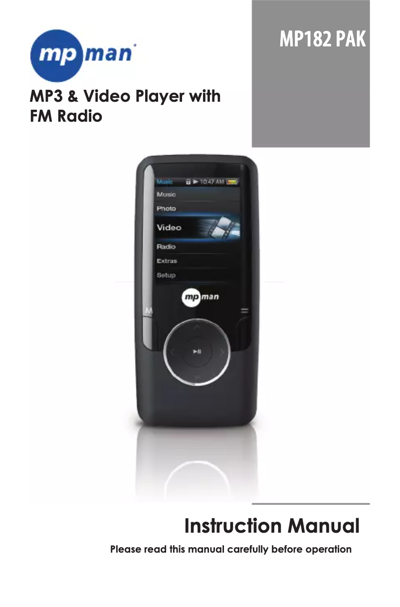 Imagen de la primera página del manual del dispositivo MP182 PAK