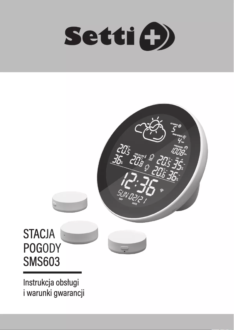 Page n°1 - Manuel utilisateur Setti+ SMS603