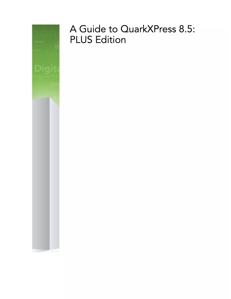 Image de la première page du manuel de l'appareil QuarkXPress 8.5 PLUS Edition