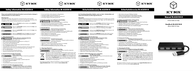 Page n°1 - Manuel utilisateur Icy Box IB-AC6104-B