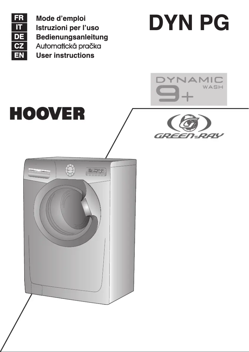 Page n°1 - Manuel utilisateur Hoover DYN 11146PG8/1-S