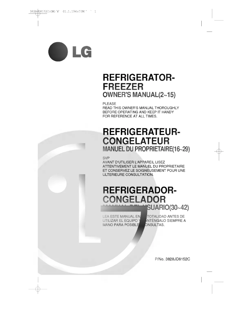 Imagen de la primera página del manual del dispositivo GR-332SVF