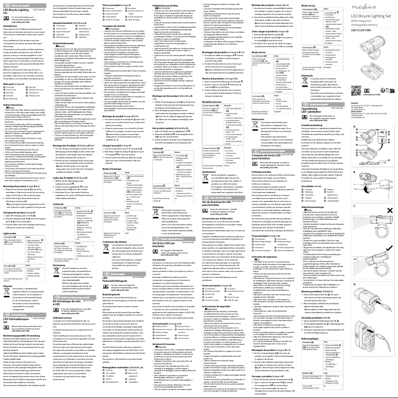 Page n°1 - Manuel utilisateur Nedis LBICYCLER10BK