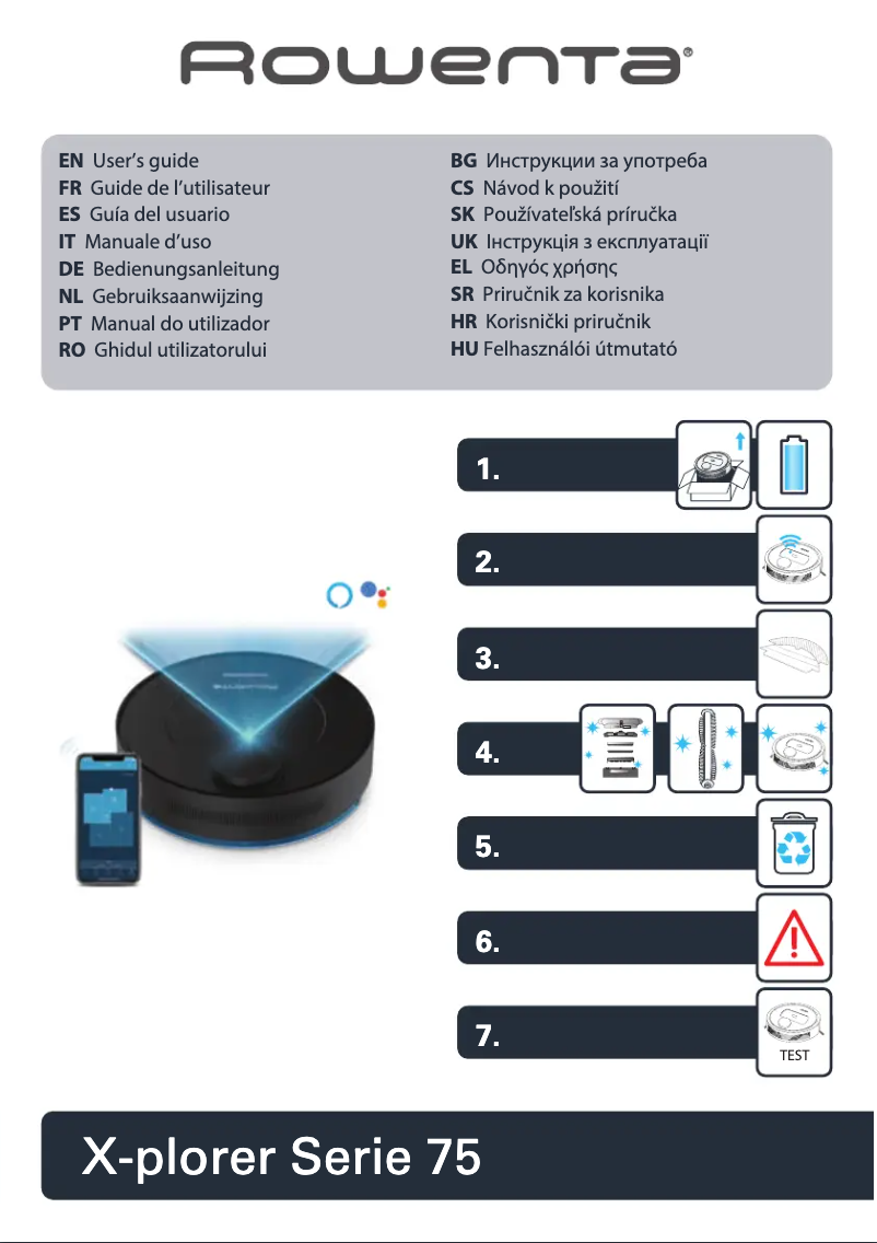 Imagen de la primera página del manual del dispositivo X-plorer Serie 75 RR7675WH