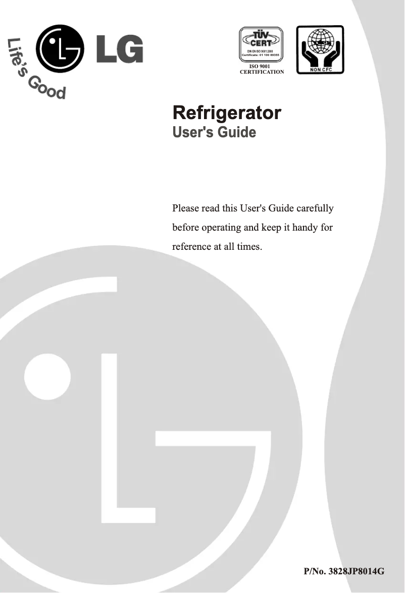 Page 1 de la notice Manuel utilisateur LG GN-U201CLS