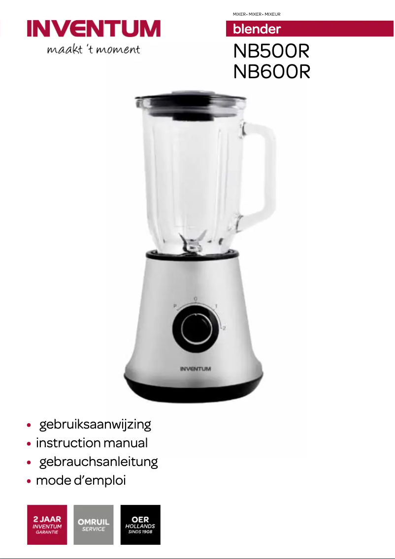 Page 1 de la notice Manuel utilisateur Inventum NB600R