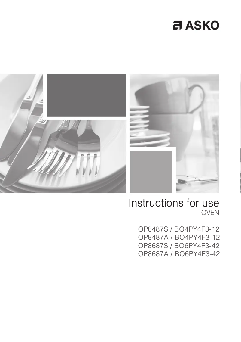 Page 1 de la notice Manuel utilisateur Asko OP8487S