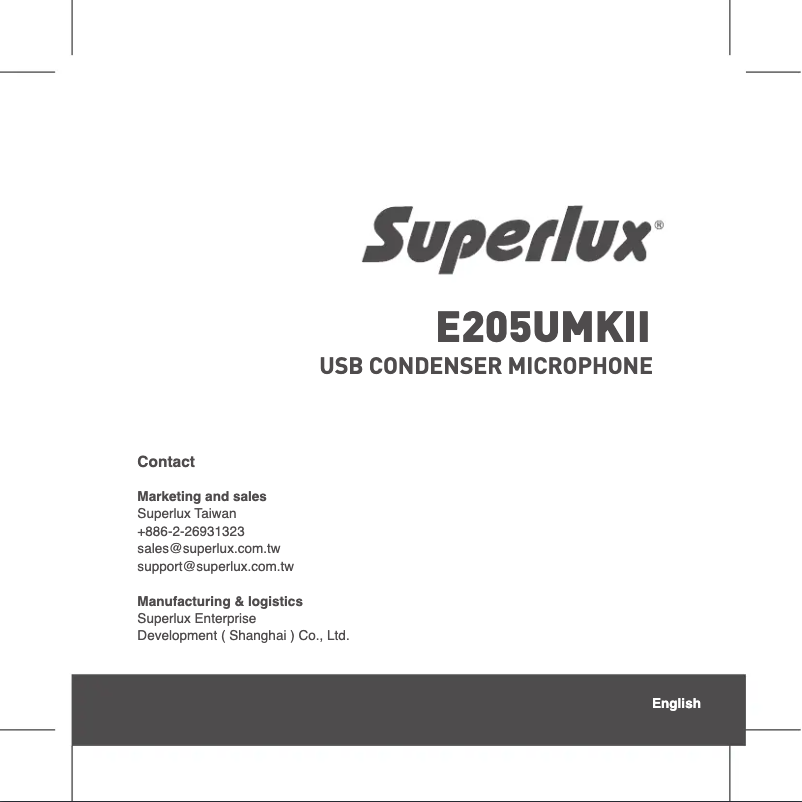 Image de la première page du manuel de l'appareil E205UMKII