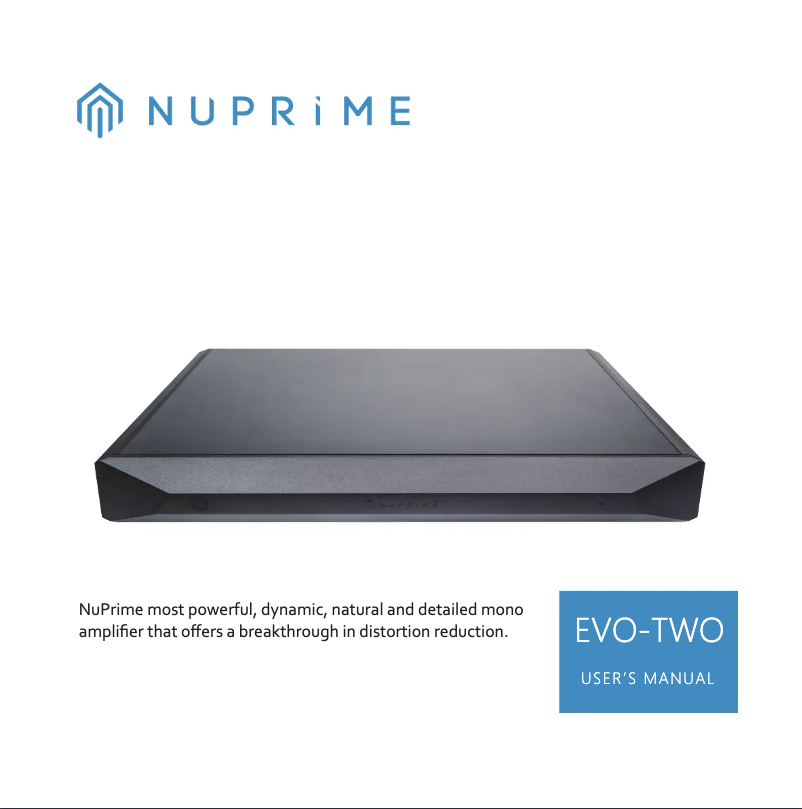 Page n°1 - Manuel utilisateur NuPrime EVO-TWO
