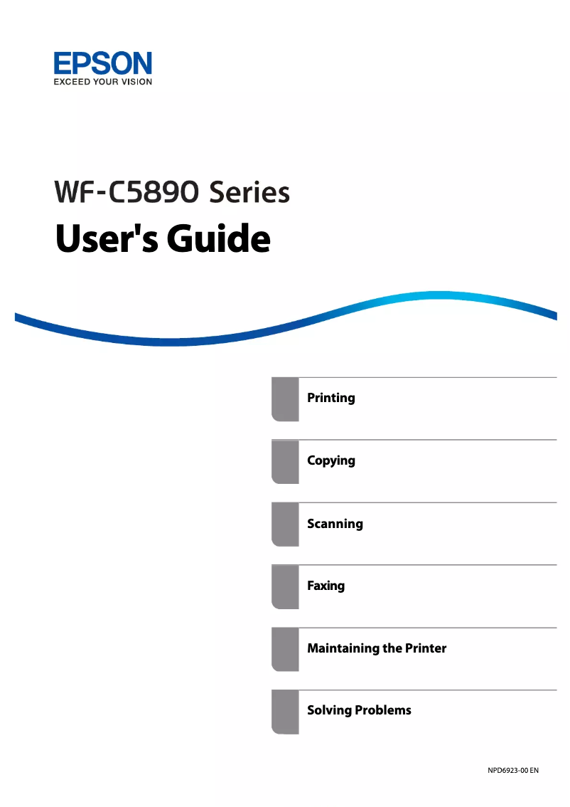 Page n°1 - Manuel utilisateur Epson Workforce Pro WF-C5890