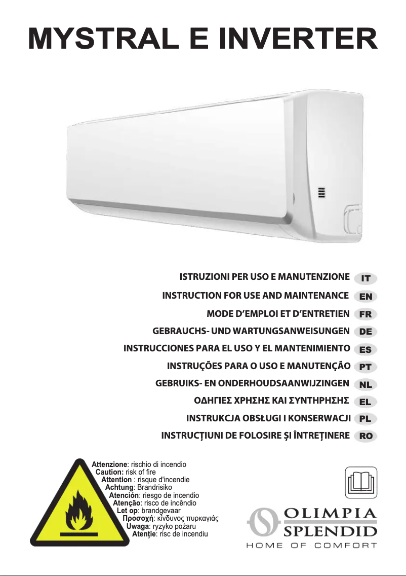 Página 1 del manual Manual de usuario Olimpia Splendid Mystral E