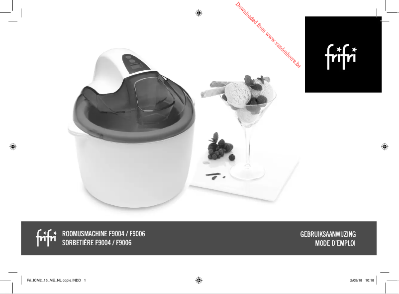 Page 1 de la notice Manuel utilisateur Frifri F9005