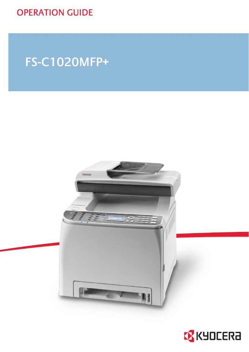 Page n°1 - Manuel utilisateur Kyocera FS-C1020MFP+/KL3