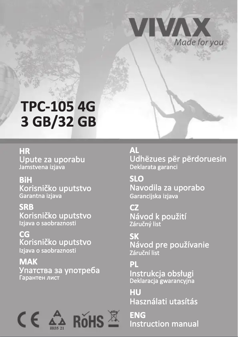 Image de la première page du manuel de l'appareil TPC-105