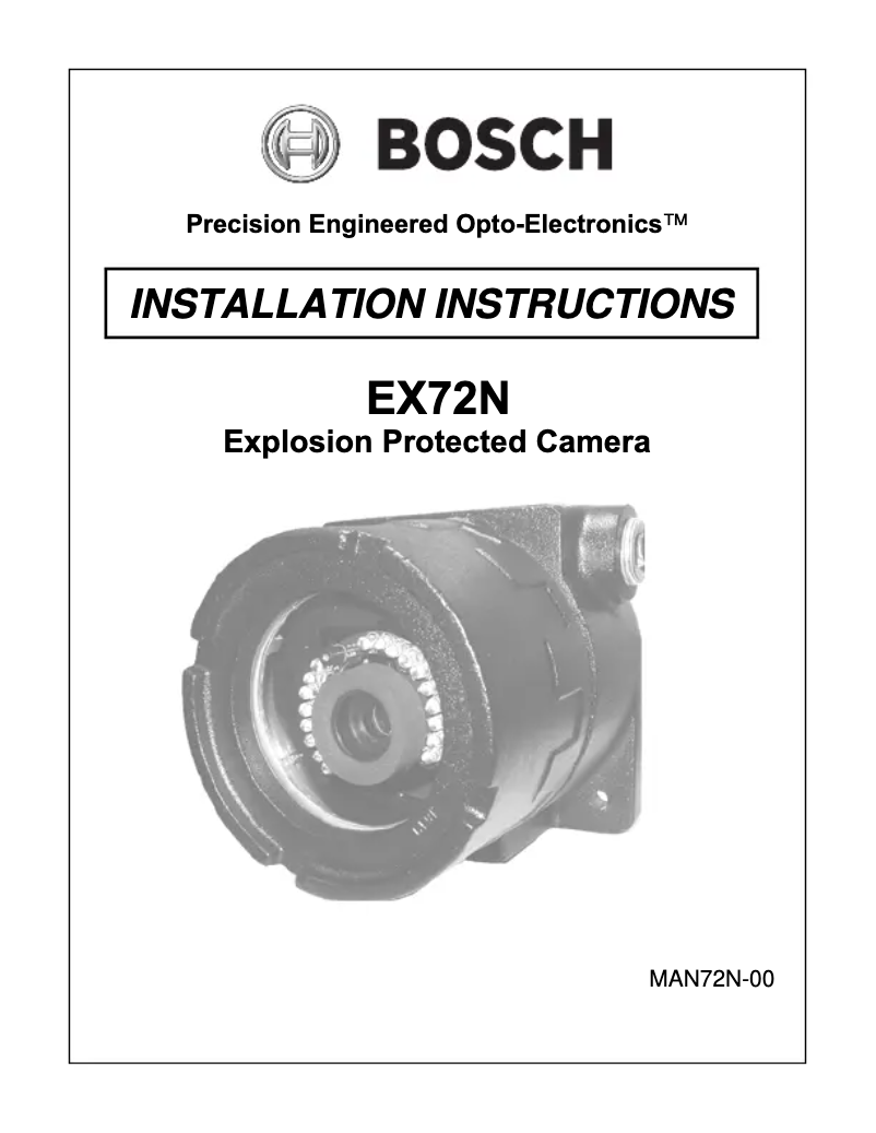 Page n°1 - Manuel utilisateur Bosch EX72N