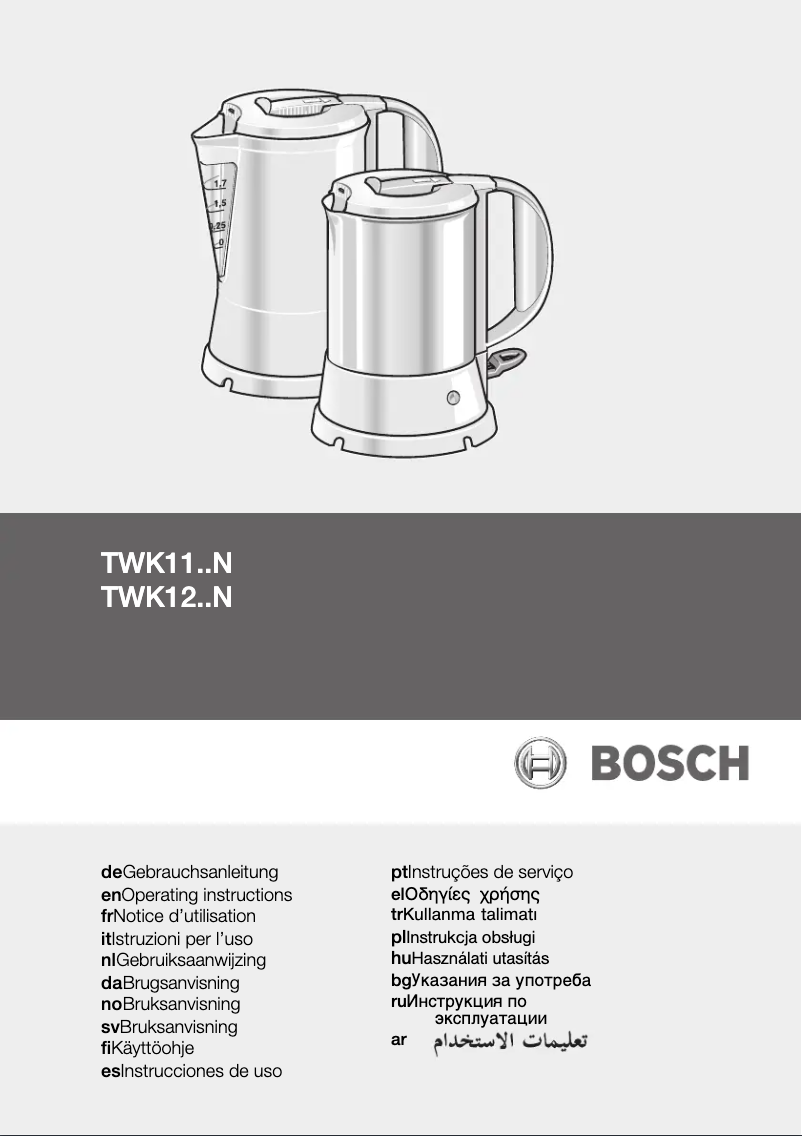 Page 1 de la notice Manuel utilisateur Bosch TWK1204