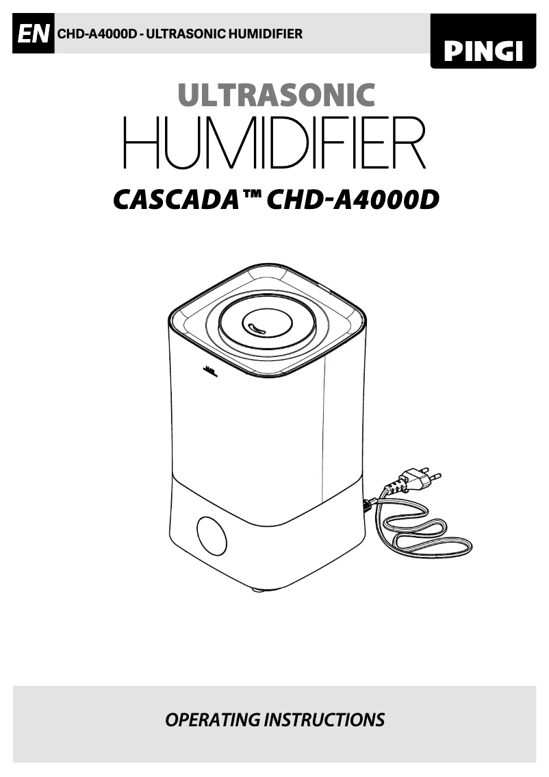 Página 1 del manual Manual de usuario Pingi Cascada CHD-A4000D