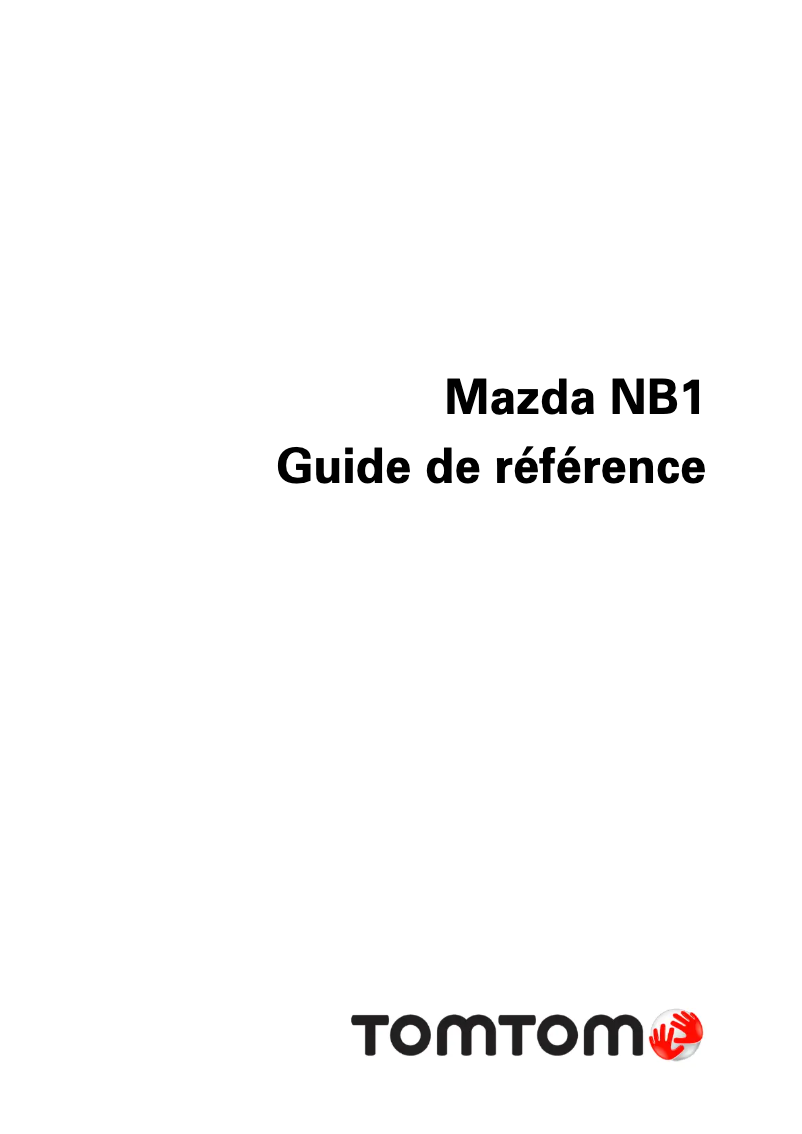Image de la première page du manuel de l'appareil Mazda NB1 Live
