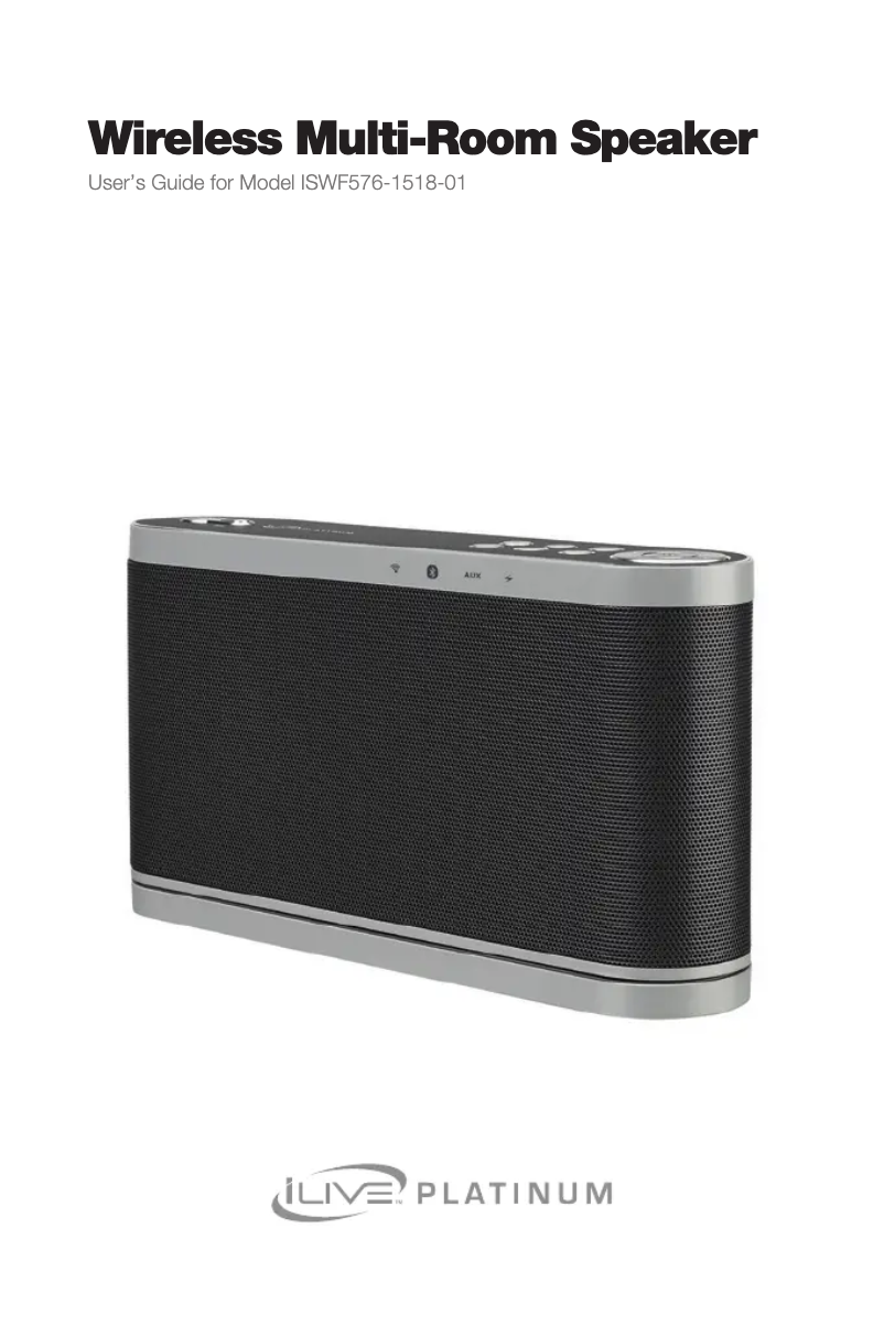 Page n°1 - Manuel utilisateur iLive ISWF576B