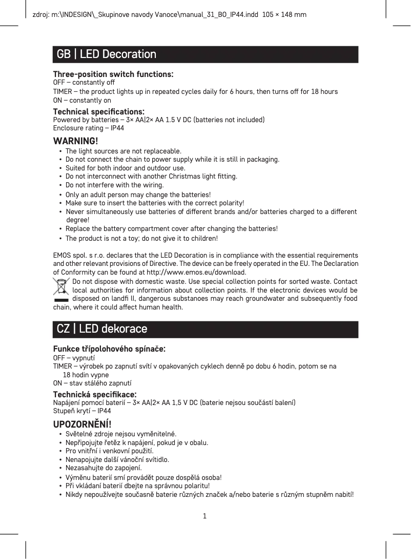 Image de la première page du manuel de l'appareil DCZC01