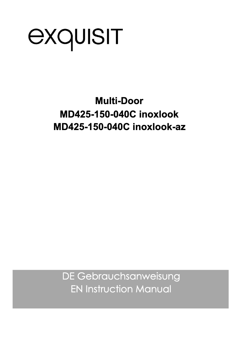 Page n°1 - Manuel utilisateur Exquisit MD425-150-040C