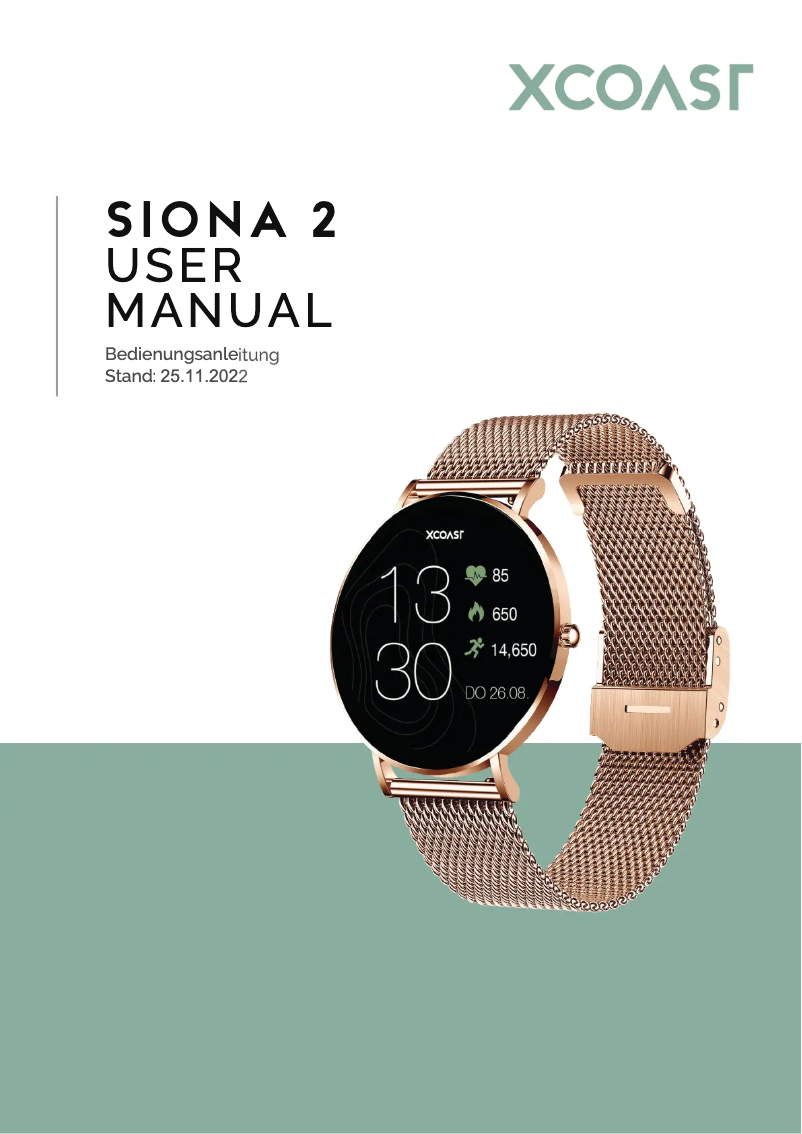 Image de la première page du manuel de l'appareil SIONA 2