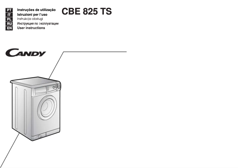 Page 1 de la notice Manuel utilisateur Candy CBE 825