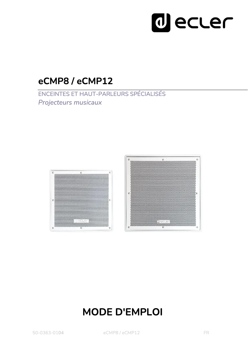 Página 1 del manual Manual de usuario Ecler eCMP12