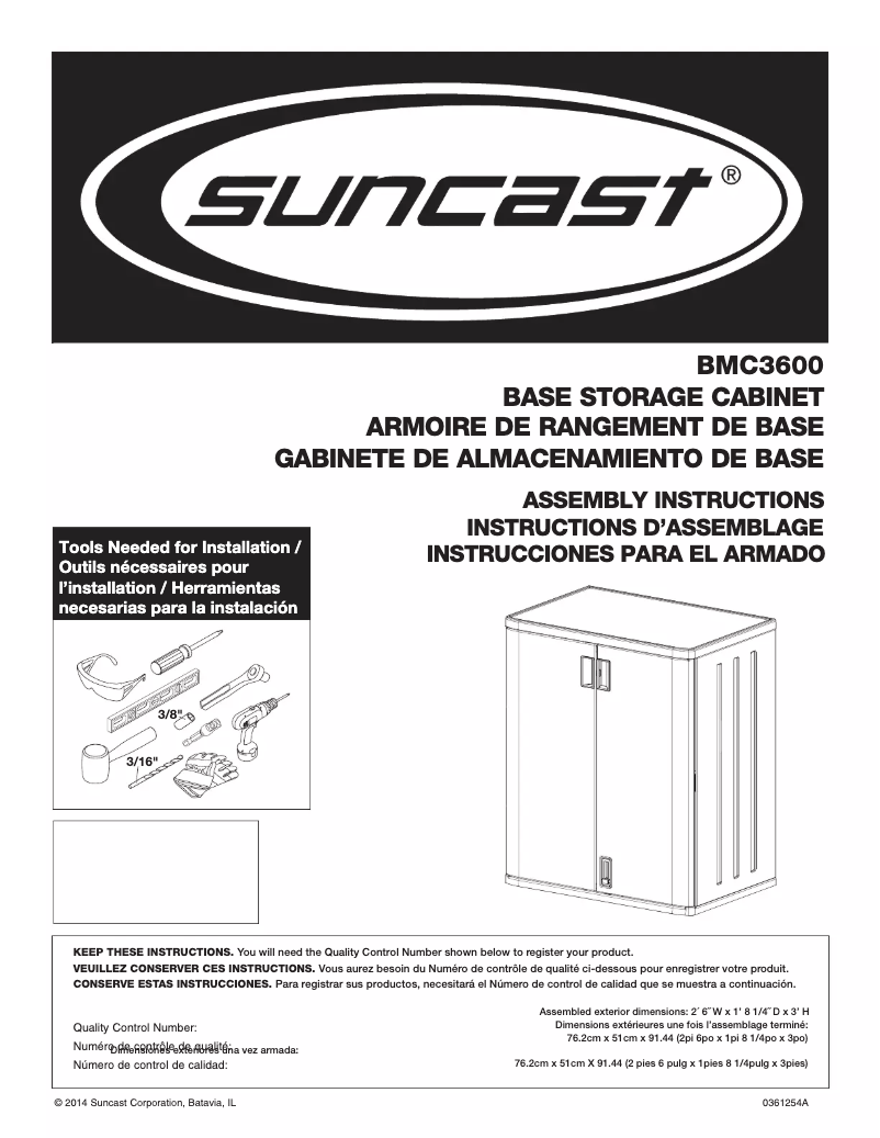Image de la première page du manuel de l'appareil BMC3600