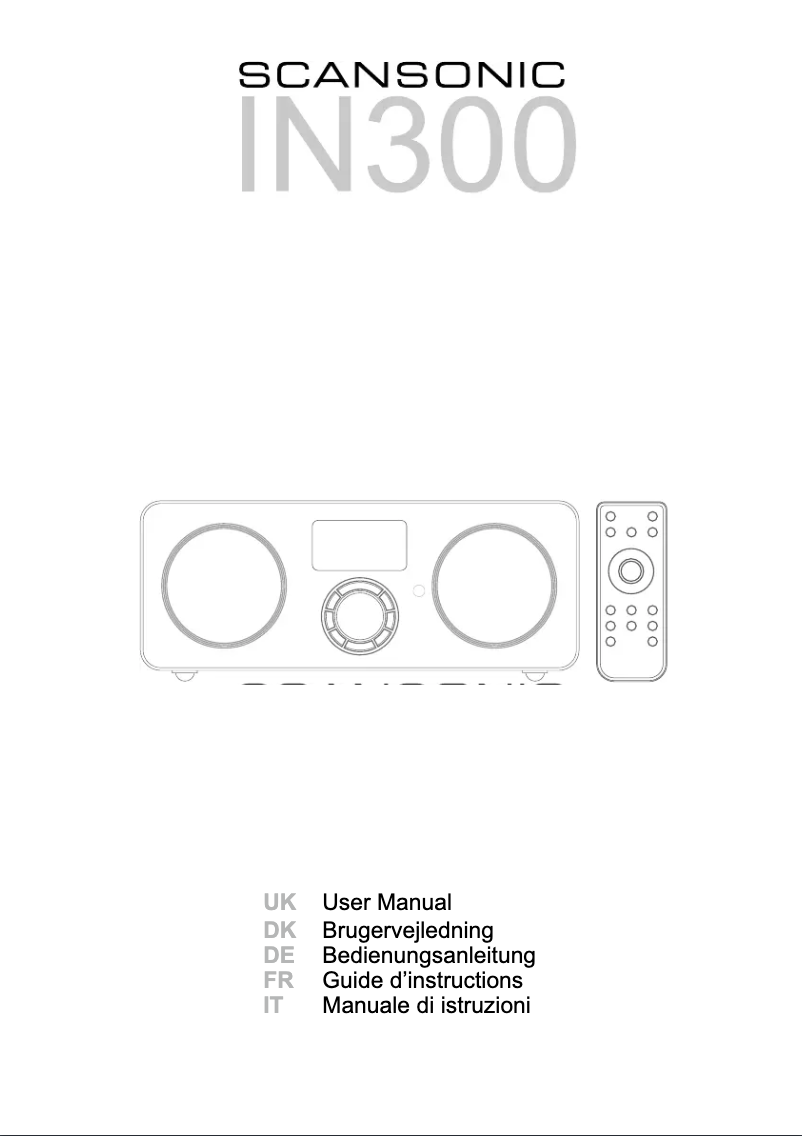 Page 1 de la notice Manuel utilisateur Scansonic IN300