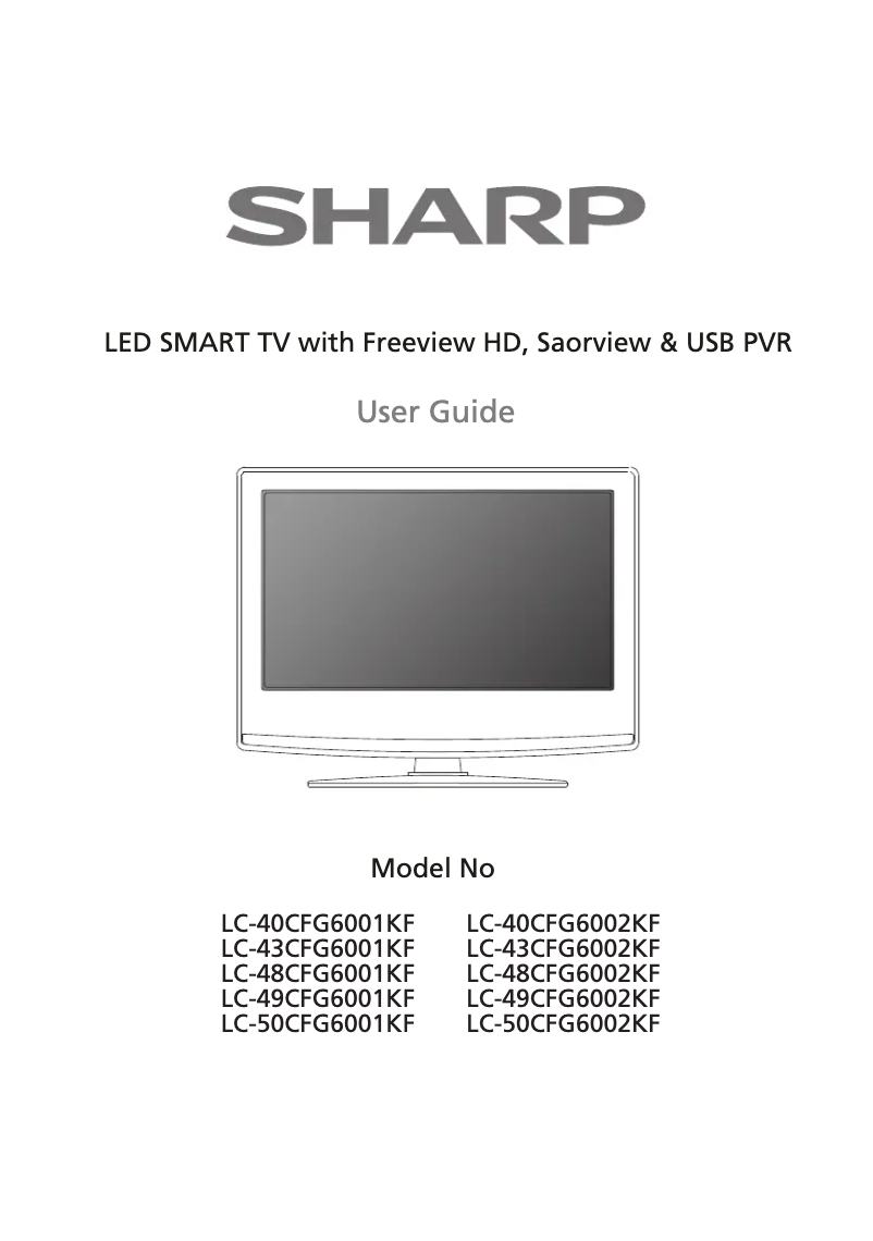 Page 1 de la notice Manuel utilisateur Sharp LC-50CFG6001KF