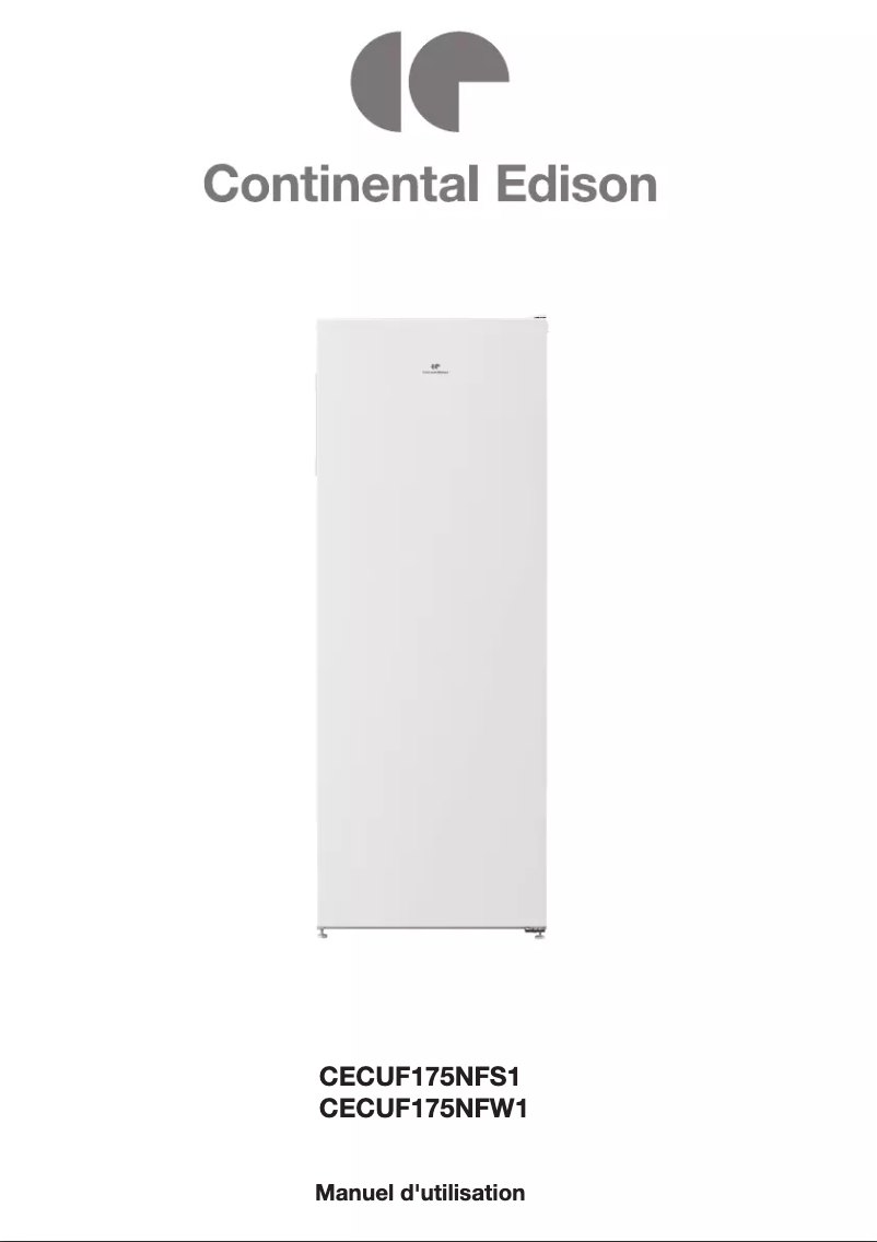 Page 1 de la notice Manuel utilisateur Continental Edison CECUF175NFW1