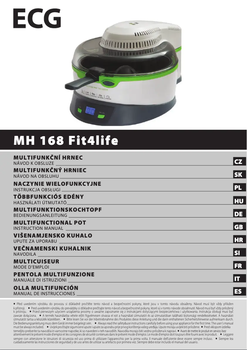 Image de la première page du manuel de l'appareil MH 168 Fit4life