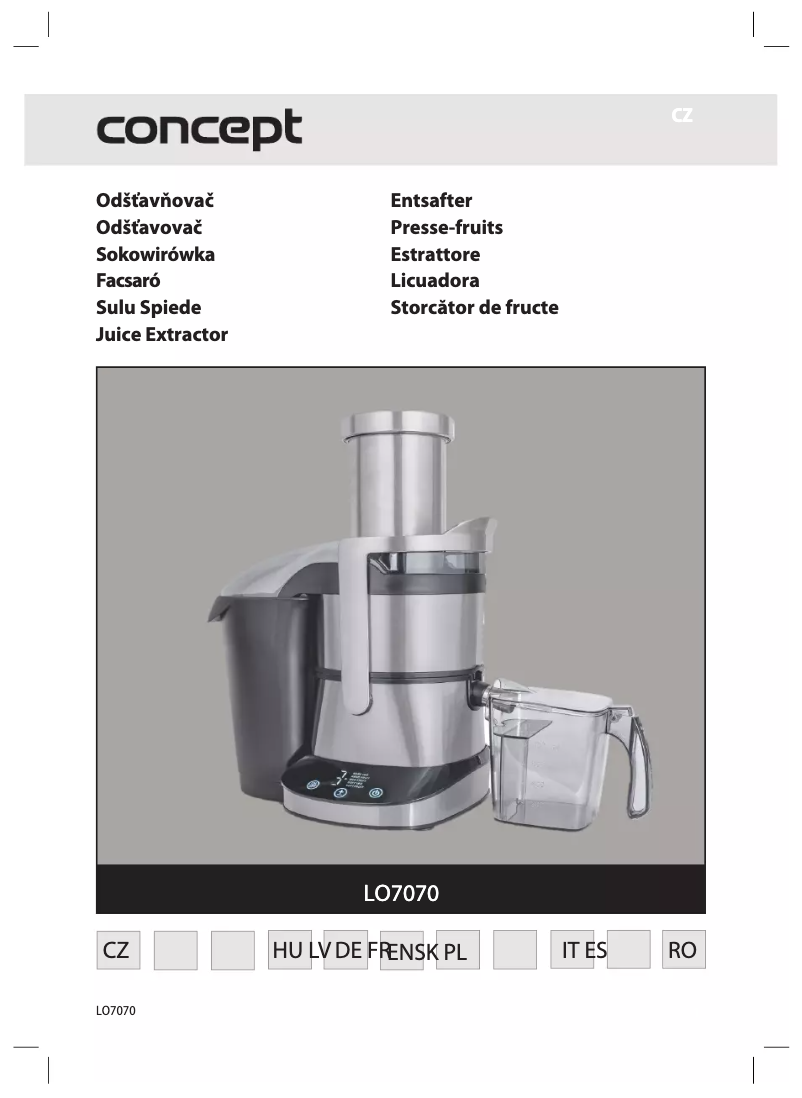 Page 1 de la notice Manuel utilisateur Concept LO7070