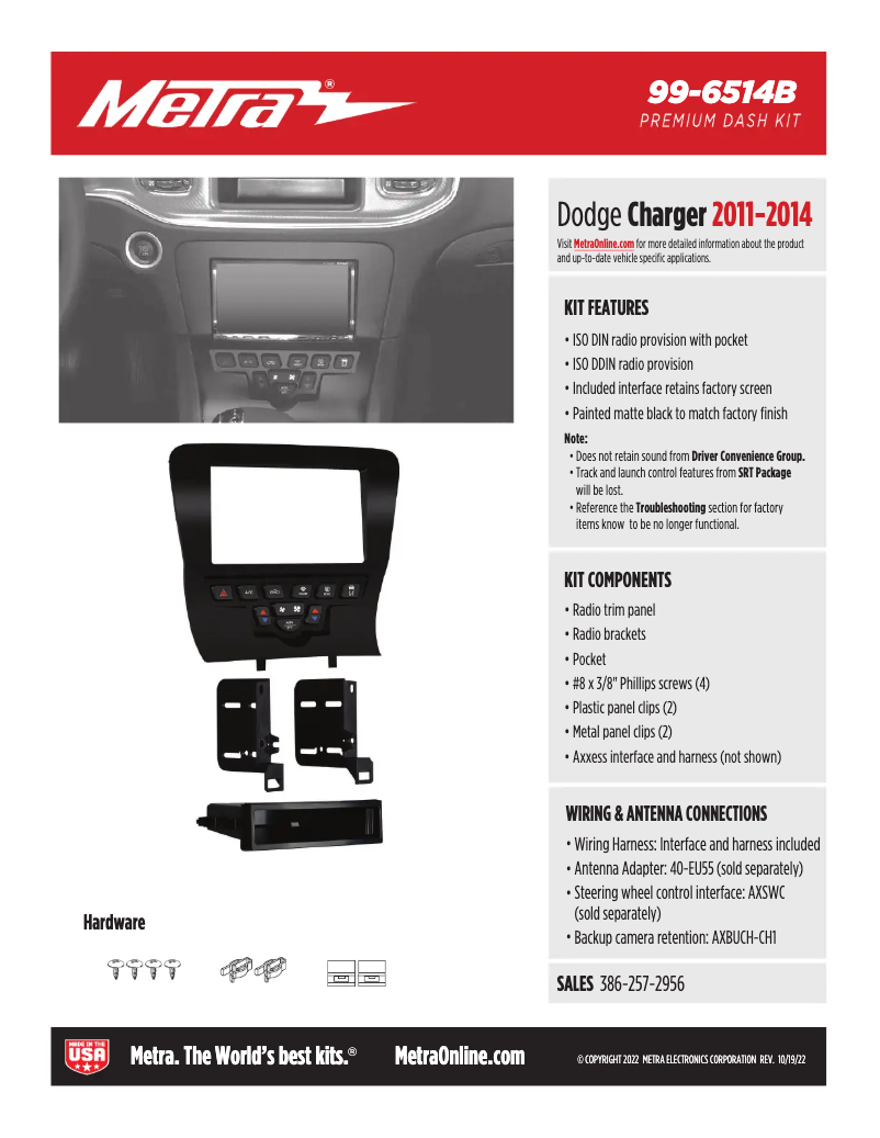 Página 1 del manual Ficha técnica AXESS 99-6514B