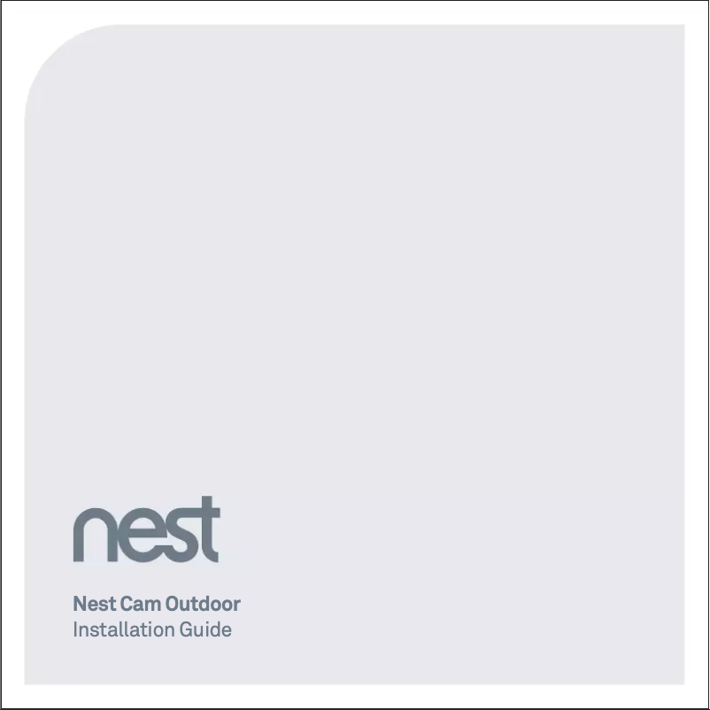 Page n°1 - Manuel utilisateur Nest Cam IQ Indoor