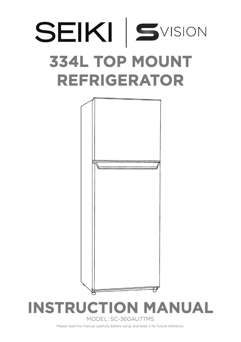 Page 1 de la notice Manuel utilisateur Seiki SC-360AU7TMW