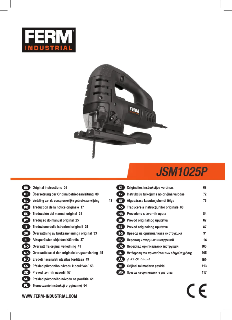 Página 1 del manual Manual de usuario Ferm JSM1025P