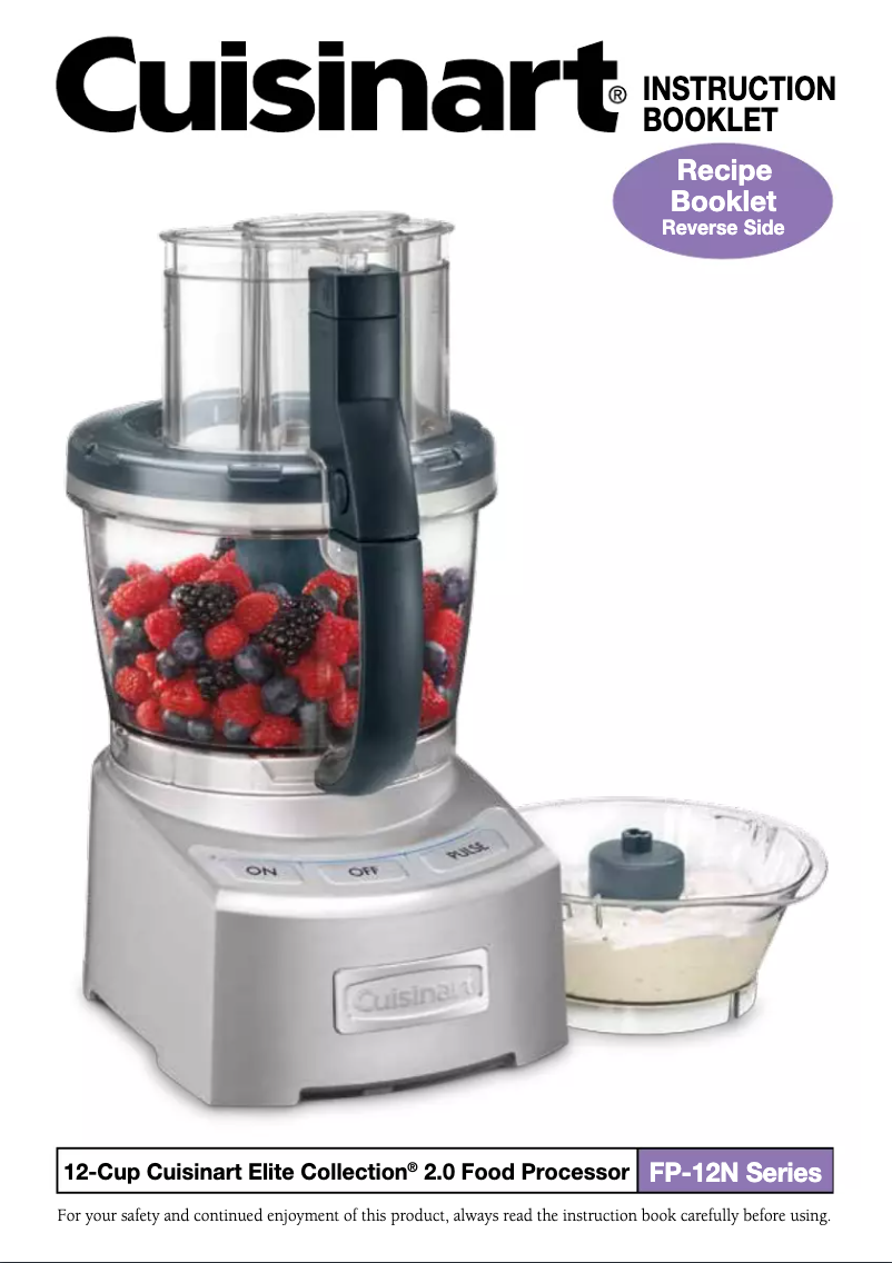 Page n°1 - Manuel utilisateur Cuisinart Elite Collection FP-12DC