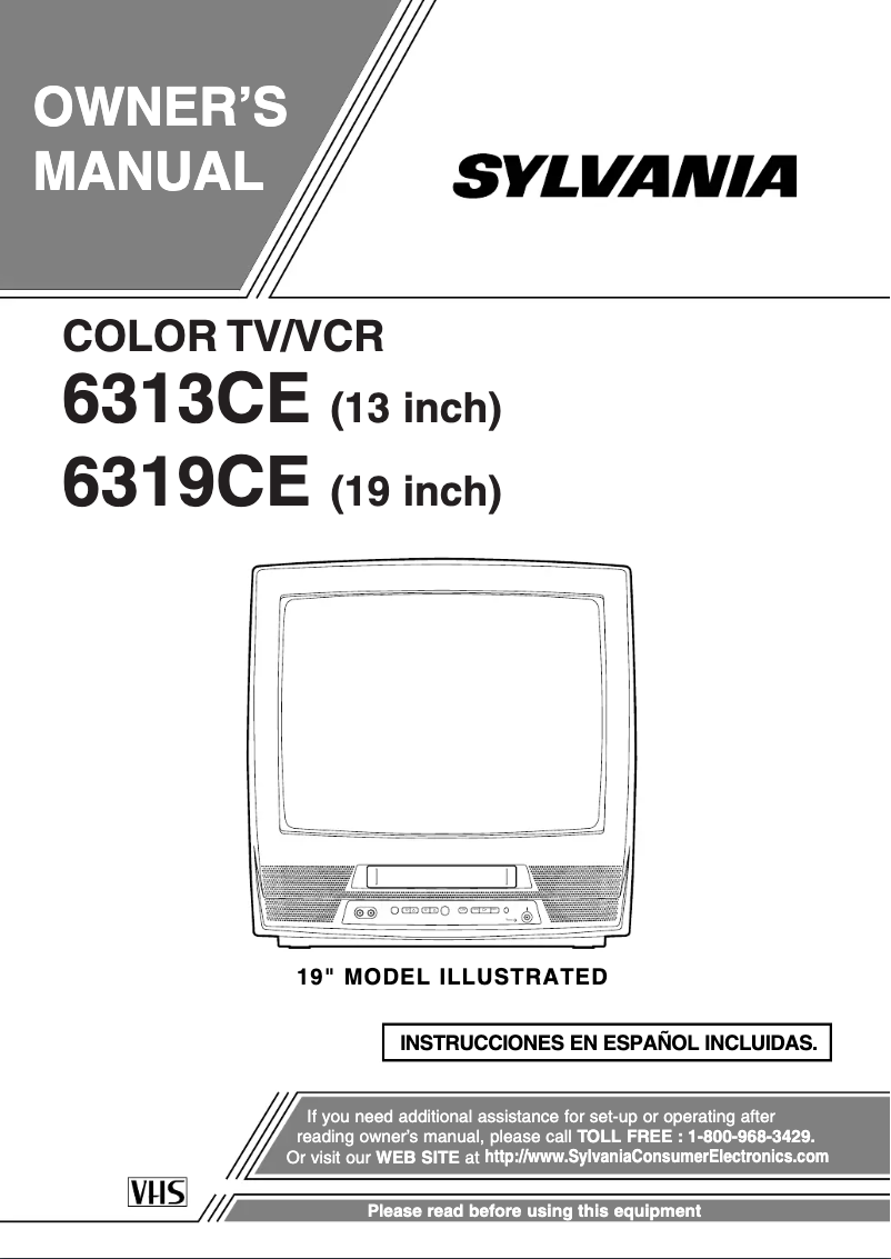 Page n°1 - Manuel utilisateur Sylvania 6319CE