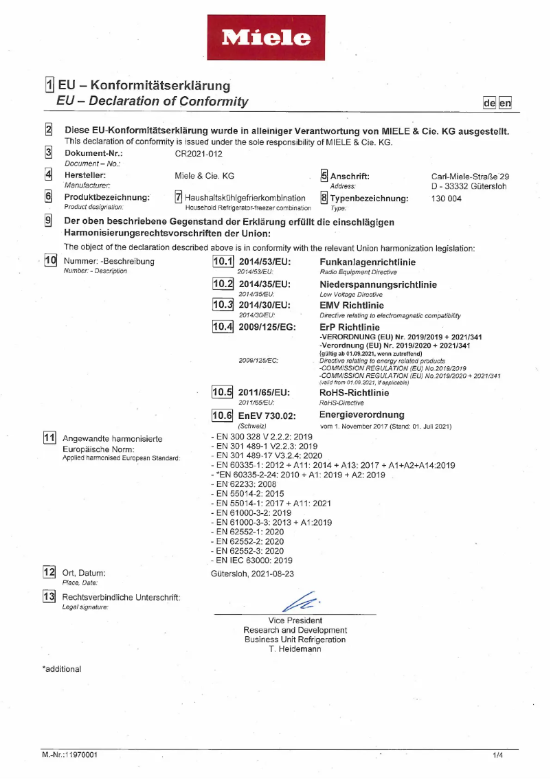 Página 1 del manual Manual de usuario Miele KFN 7774 D