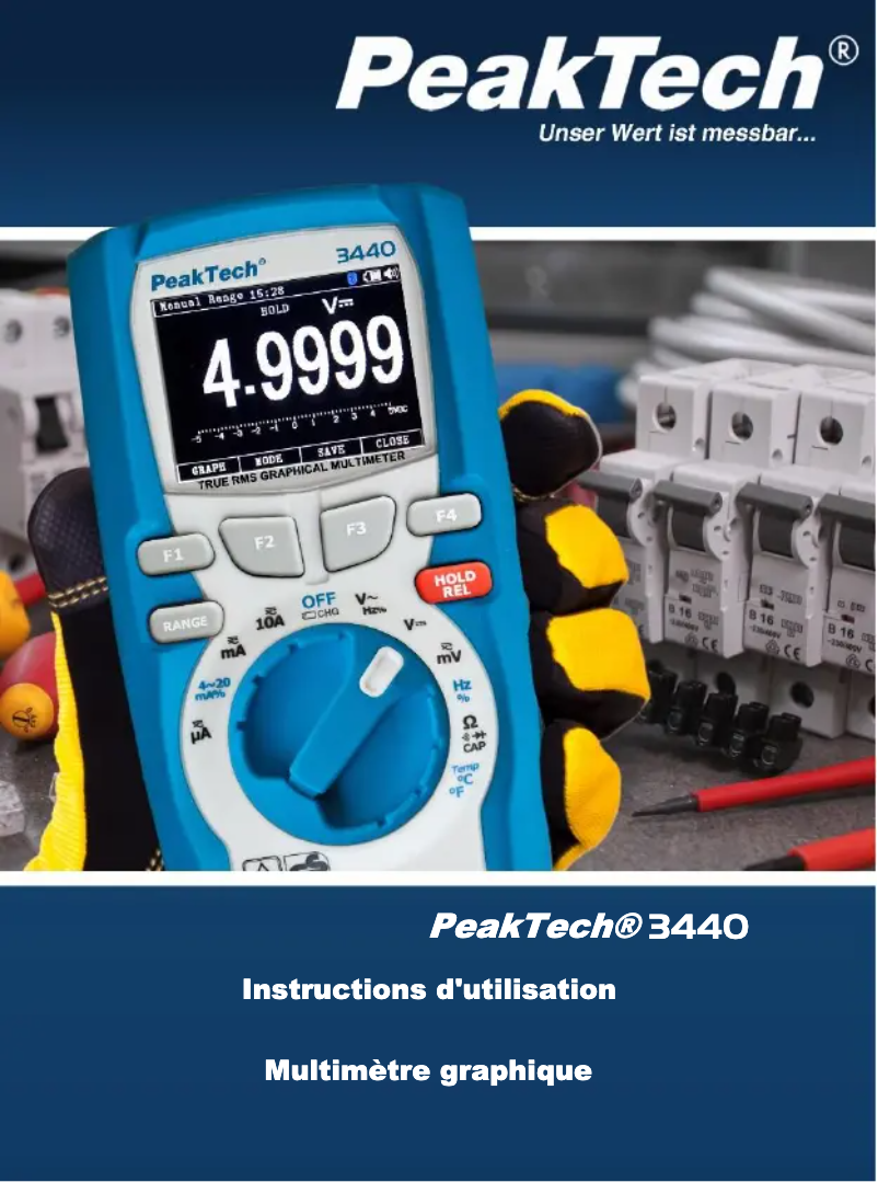 Page 1 de la notice Manuel utilisateur PeakTech 3440