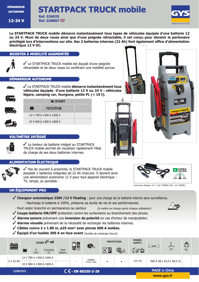 Image de la première page du manuel de l'appareil Startpack Truck Mobile