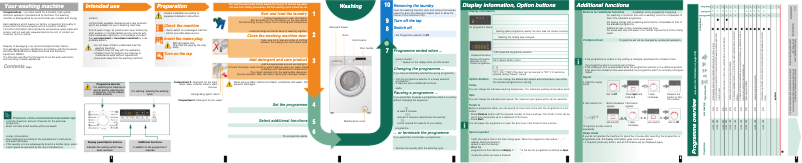 Page 1 de la notice Manuel d'utilisation et d'entretien Siemens WS12X261BY