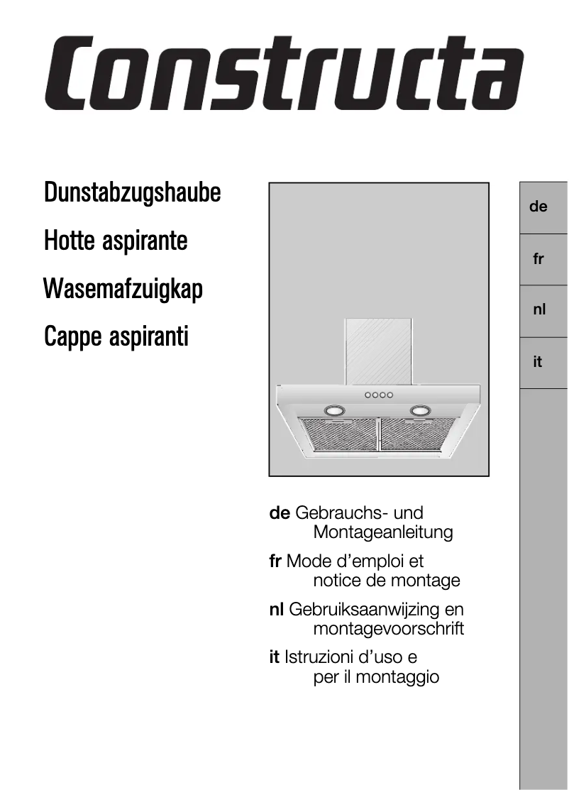 Page 1 de la notice Manuel utilisateur Constructa CD69750