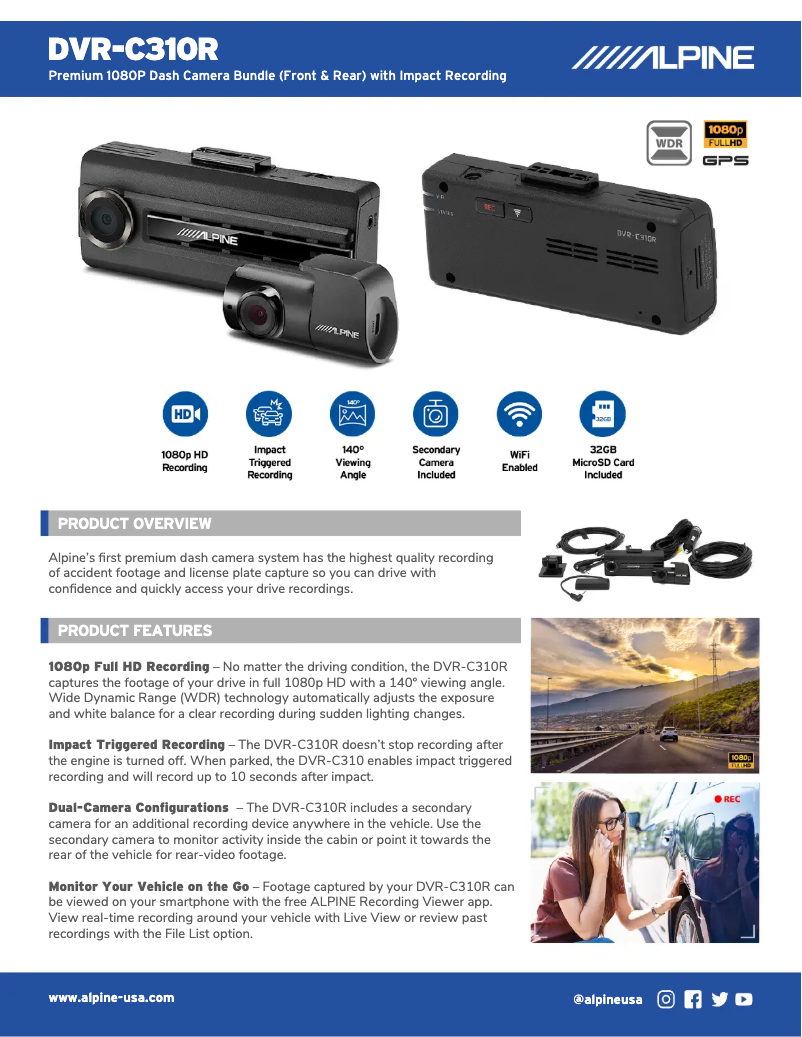 Image de la première page du manuel de l'appareil DVR-C310R