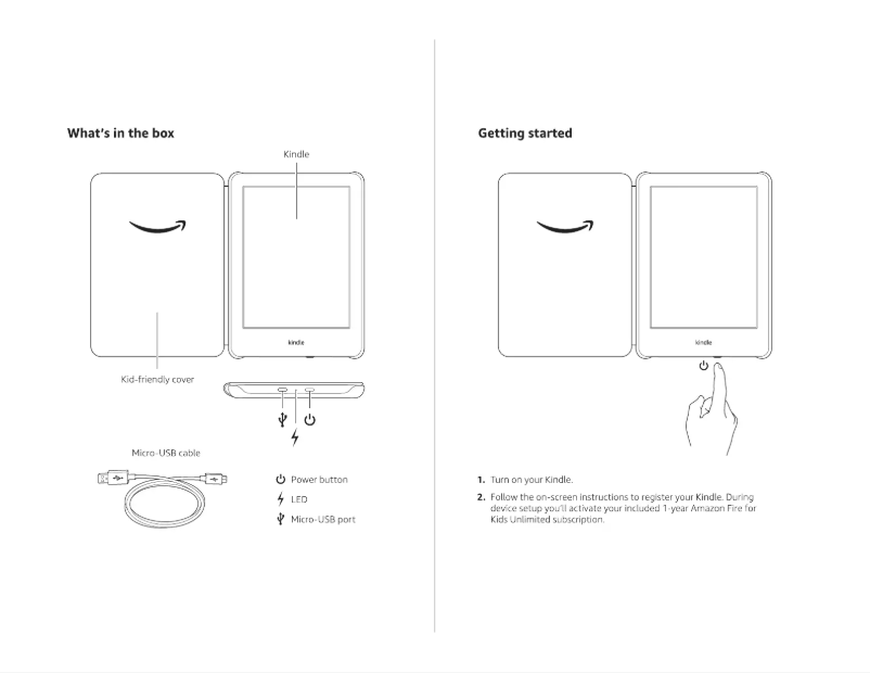 Page n°1 - Mode d'emploi Amazon Kindle Kids Edition