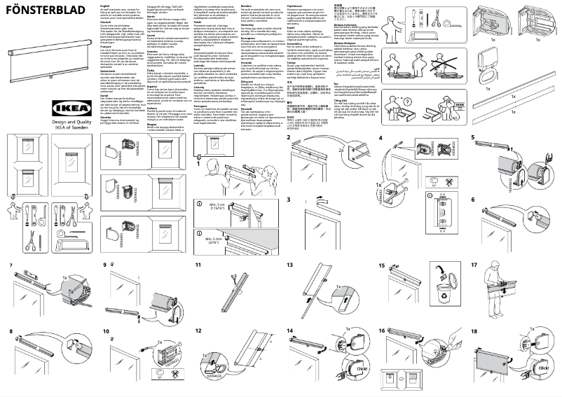 Página 1 del manual Manual de usuario Ikea FÖNSTERBLAD 205.620.75