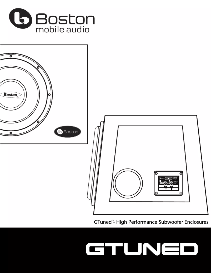 Page 1 de la notice Manuel utilisateur Boston Acoustics GTuned